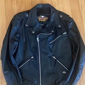 Harley-Davidson Black Leather Motorcycle Jacket (men’s, or women’s)